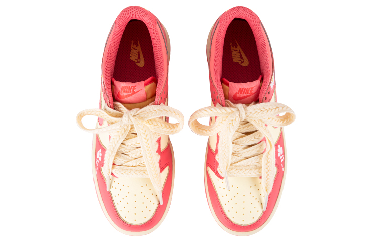Shop 【訂製球鞋】 Nike Dunk Low 清新少女 草莓花 奶油小熊 復古潮流 休閒 低筒 板鞋 GS 黃紅