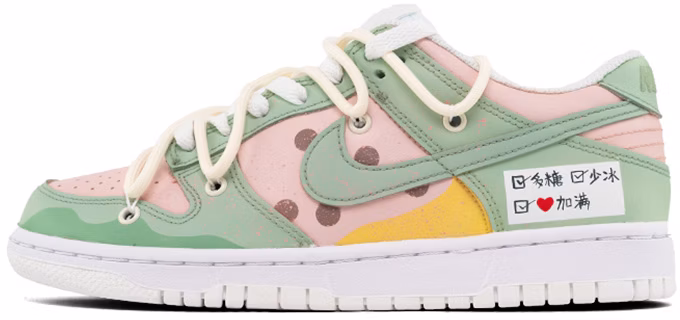 custom-shoes-nike-dunk-low-strawberry-matcha-milk-tea