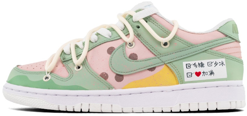 【定制鞋款】耐克Dunk Low '草莓抹茶奶茶' DH9765-100(Teamfour-抹茶草莓S-BOX) Buy 【定制鞋款】耐克Dunk Low '草莓抹茶奶茶' DH9765-100(Teamfour-抹茶草莓S-BOX)