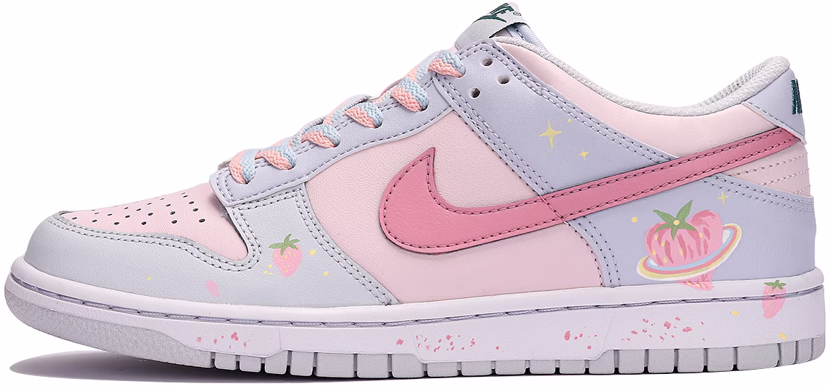 custom-shoes-nike-dunk-low-strawberry-planet-blue-pink