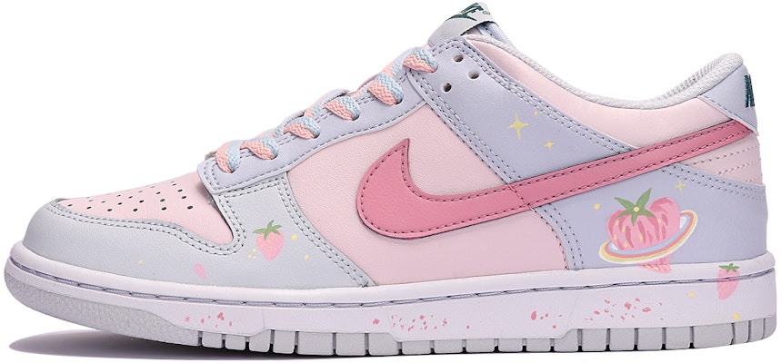 【定制球鞋】 Nike Dunk Low 草莓星球 甜美少女 休閒 百搭 低幫 板鞋 GS 藍粉 Buy 【定制球鞋】 Nike Dunk Low 草莓星球 甜美少女 休閒 百搭 低幫 板鞋 GS 藍粉