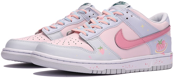 【定制球鞋】 Nike Dunk Low 草莓星球 甜美少女 休閒 百搭 低幫 板鞋 GS 藍粉 Lookbook 【定制球鞋】 Nike Dunk Low 草莓星球 甜美少女 休閒 百搭 低幫 板鞋 GS 藍粉