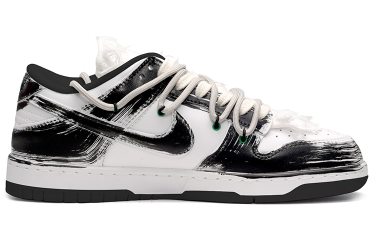 Order 【客製球鞋】 Nike Dunk Low 解構風 街頭塗鴉 小雛菊 低筒 板鞋 男款 黑白灰