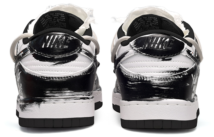Shop 【客製球鞋】 Nike Dunk Low 解構風 街頭塗鴉 小雛菊 低筒 板鞋 男款 黑白灰