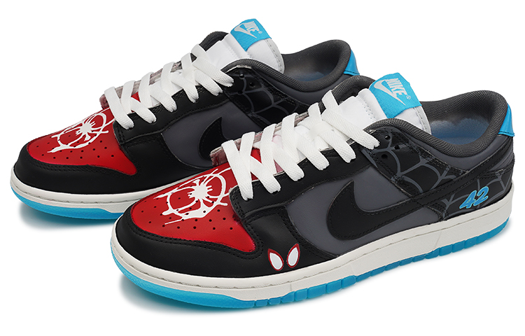 Lookbook Zapatillas Nike Dunk Low 'Street Graffiti Spider' Negro Rojo Gris FN3433-141(TeamI-男女同款平行宇宙K黑红灰)