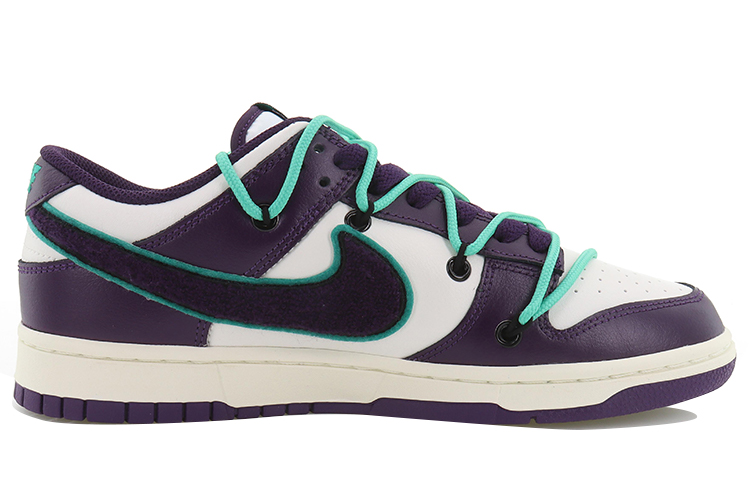 Order 나이키 덩크 로우 '스트릿 그래피티 화이트 퍼플' (커스텀) DQ7683-100(Team10-街头涂鸦）