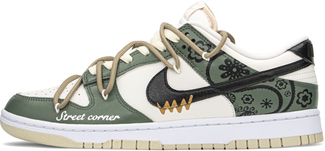 【客製化球鞋】Nike Dunk Low FZBB 街頭腰果 愛情潮流 主題 低筒 板鞋 男款 卡其綠 Buy 【客製化球鞋】Nike Dunk Low FZBB 街頭腰果 愛情潮流 主題 低筒 板鞋 男款 卡其綠