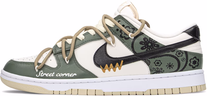 【客製化球鞋】Nike Dunk Low FZBB 街頭腰果 愛情潮流 主題 低筒 板鞋 男款 卡其綠 Buy 【客製化球鞋】Nike Dunk Low FZBB 街頭腰果 愛情潮流 主題 低筒 板鞋 男款 卡其綠
