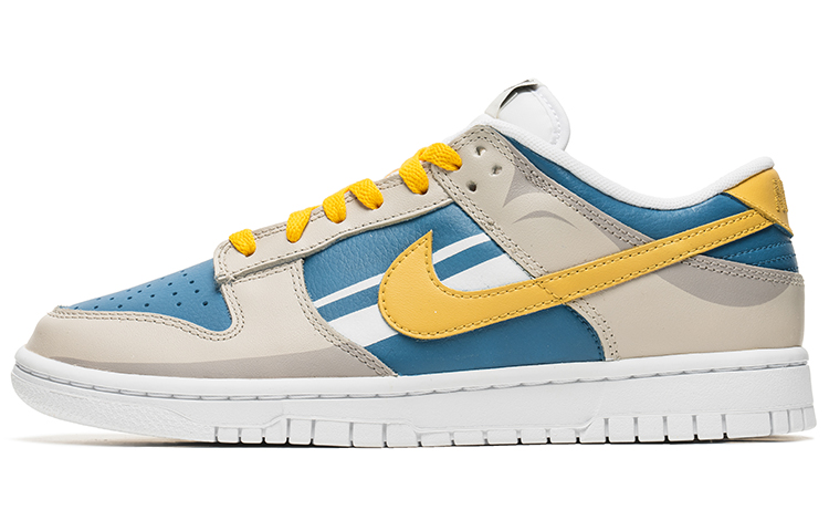 Buy [定制鞋] 耐克Dunk Low '条纹对比设计 - 奶油蓝' DJ6188-101(TeamB-男款条纹风Q-BOX)