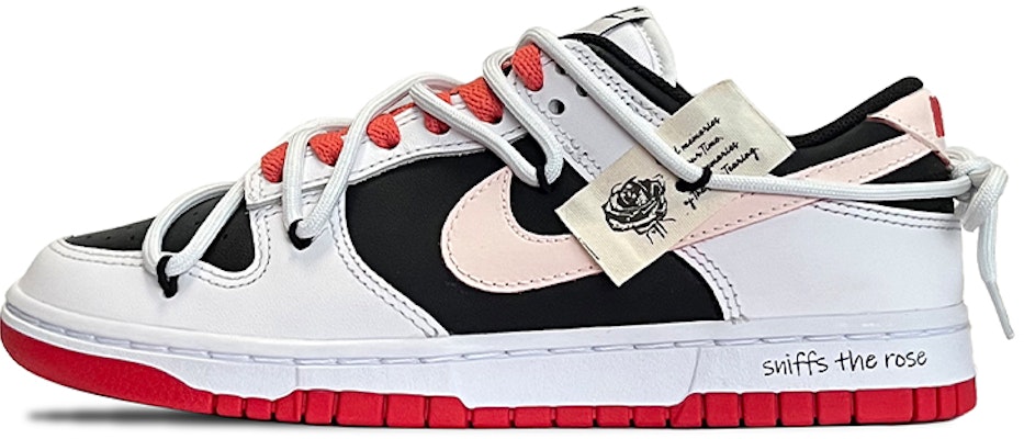 【訂製球鞋】Nike Dunk Low 細嗅薔薇 春夏系列 簡約 中性風 高街 低幫 板鞋 男女同款 黑白 Buy 【訂製球鞋】Nike Dunk Low 細嗅薔薇 春夏系列 簡約 中性風 高街 低幫 板鞋 男女同款 黑白