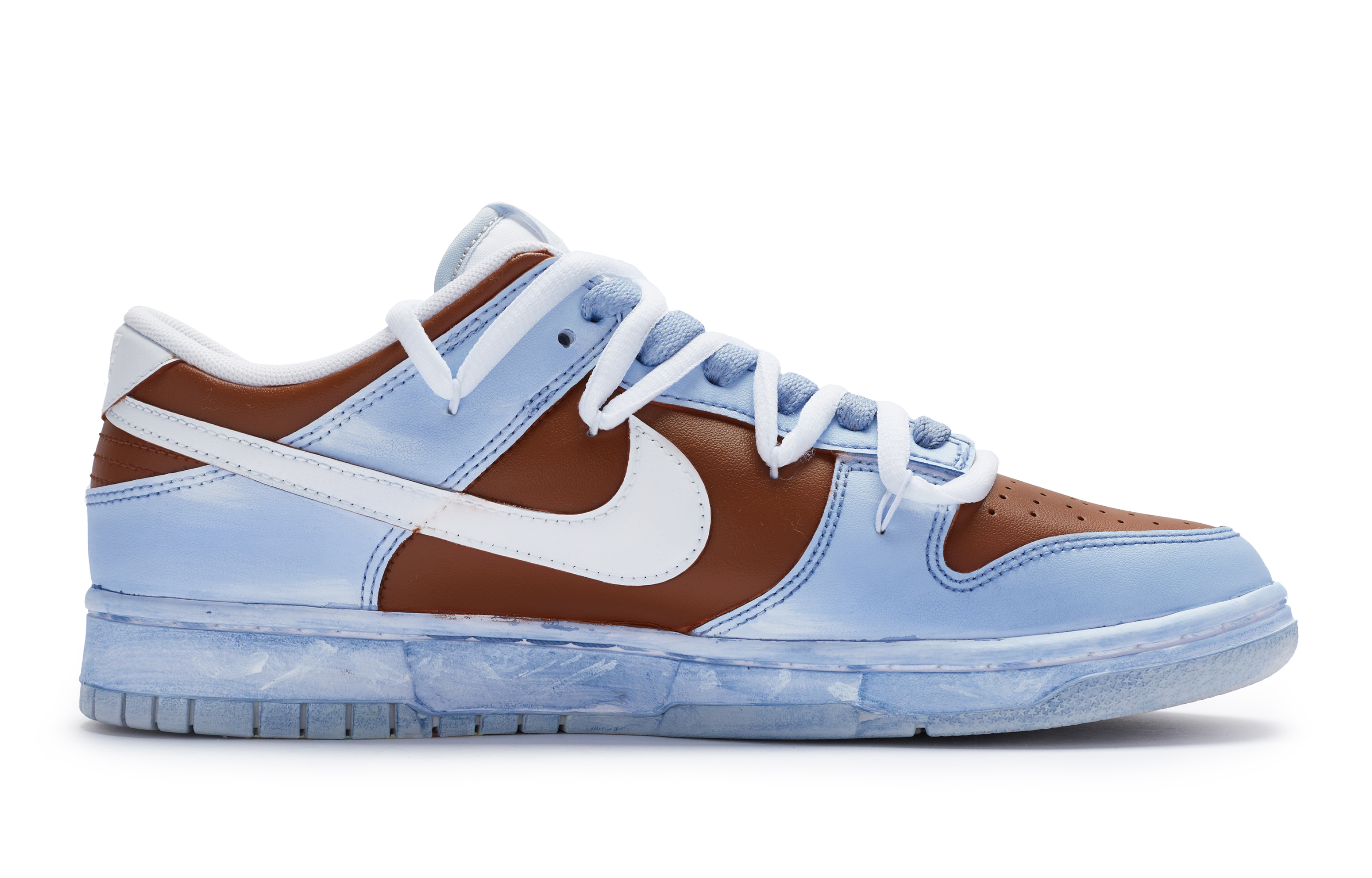 Order [Sepatu Custom] Nike Dunk Low 'Minuman Musim Panas Biru Coklat' DH9765-102(Team80-女款冰吸生巧蓝棕)