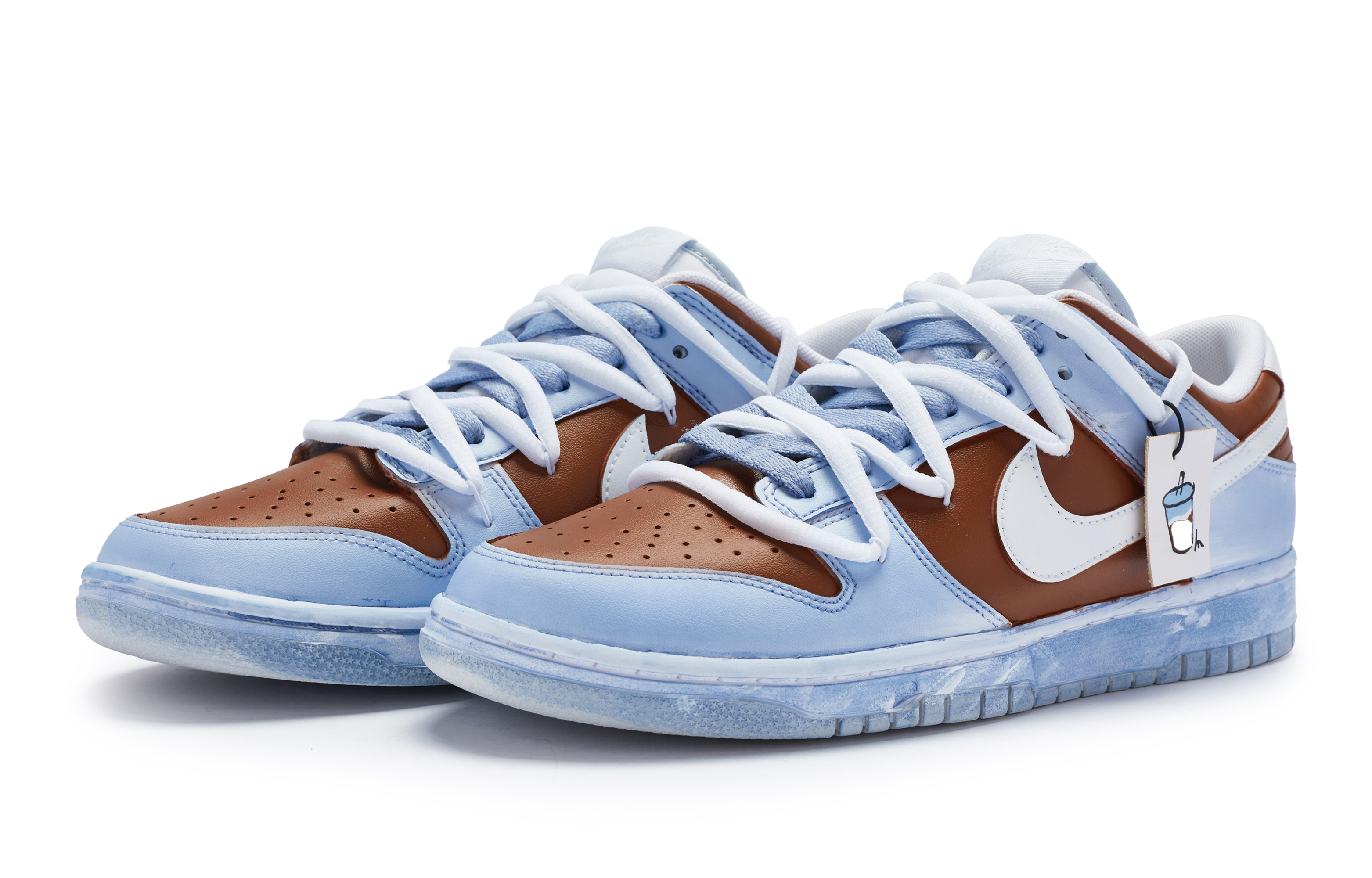 Lookbook [Sepatu Custom] Nike Dunk Low 'Minuman Musim Panas Biru Coklat' DH9765-102(Team80-女款冰吸生巧蓝棕)