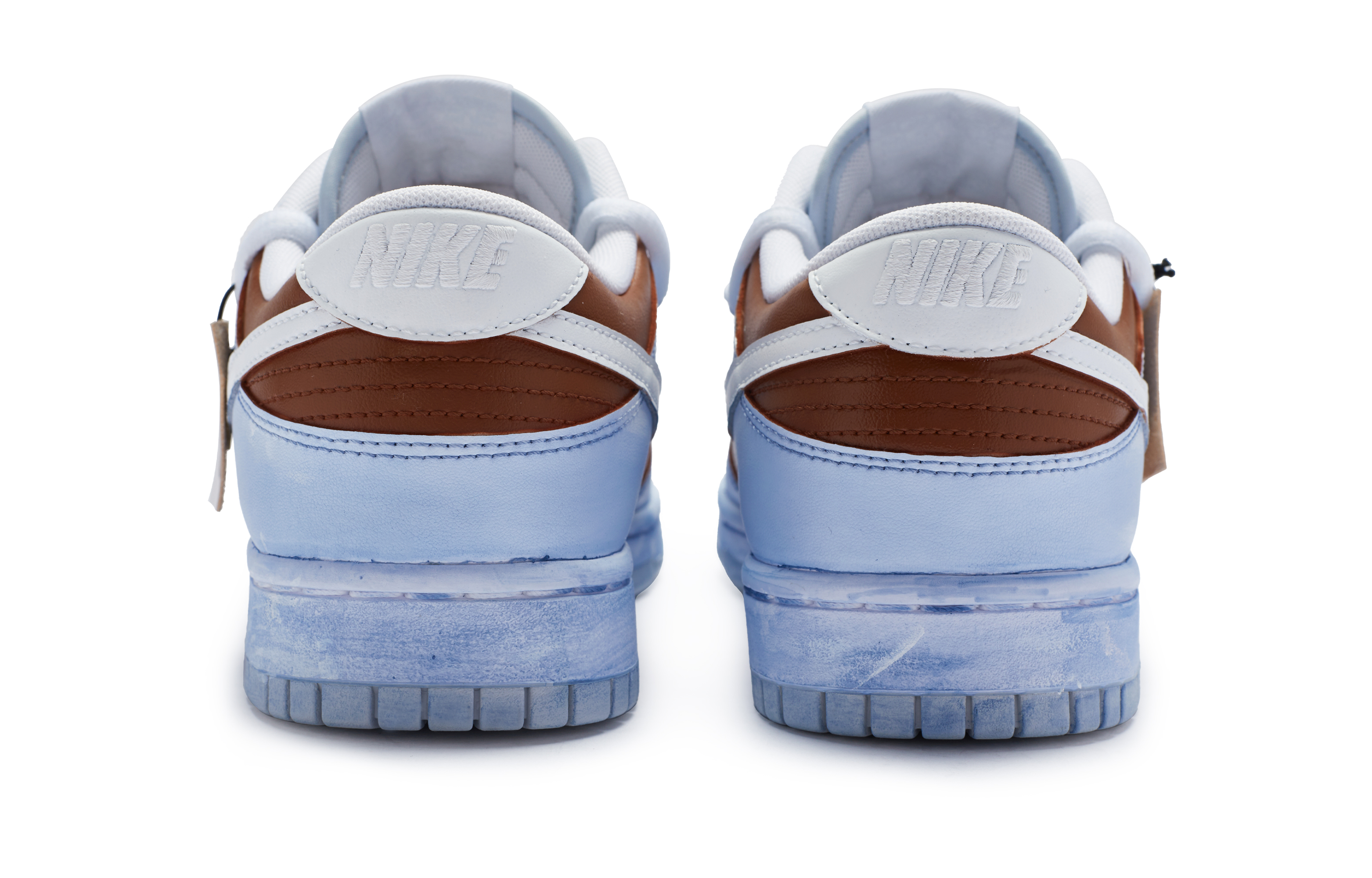 Shop [Sepatu Custom] Nike Dunk Low 'Minuman Musim Panas Biru Coklat' DH9765-102(Team80-女款冰吸生巧蓝棕)