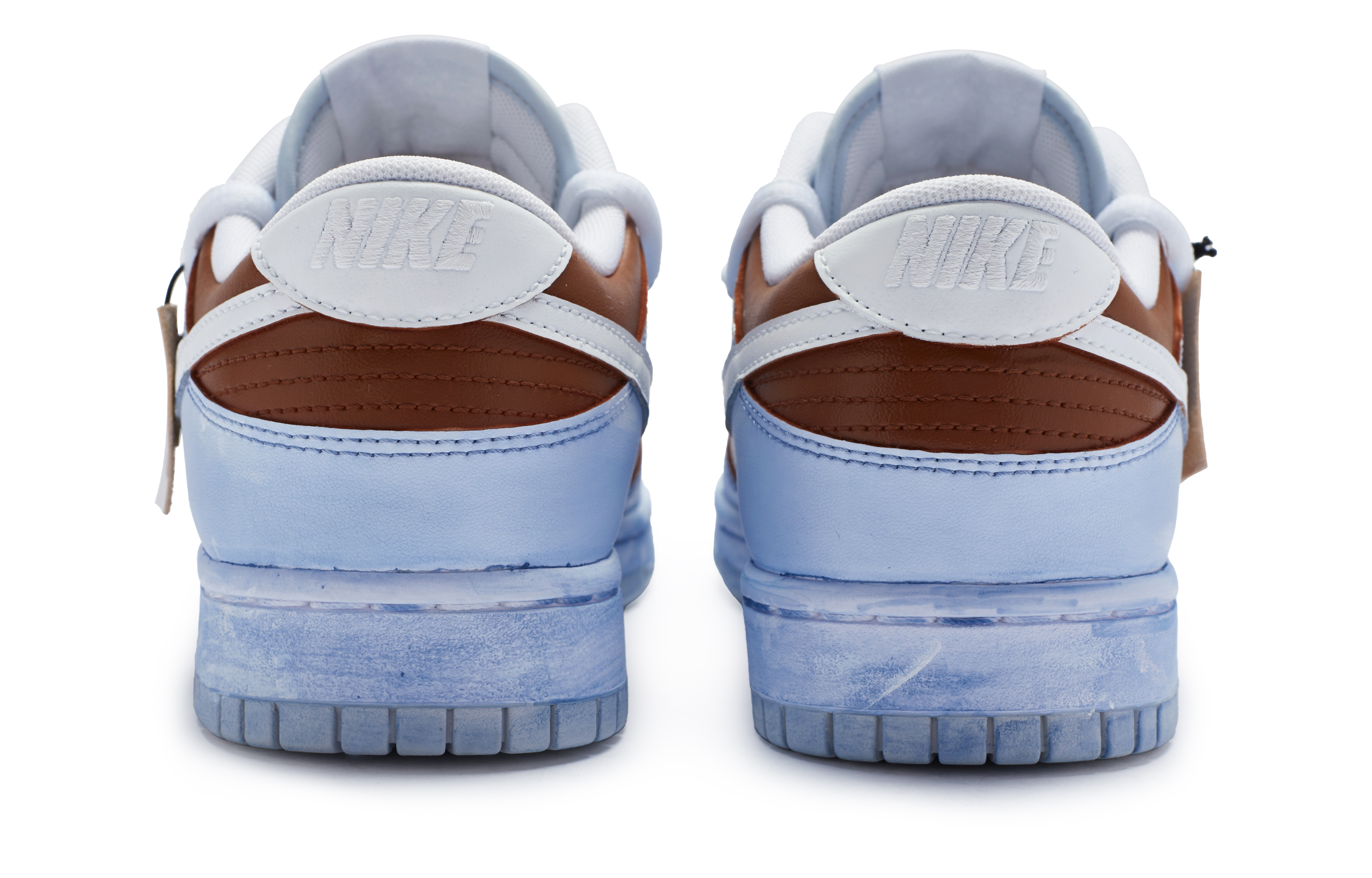 Shop 【定製球鞋】Nike Dunk Low 冰吸生巧 夏日飲品 清爽簡約 手繪噴繪 低幫 板鞋 男款 藍棕