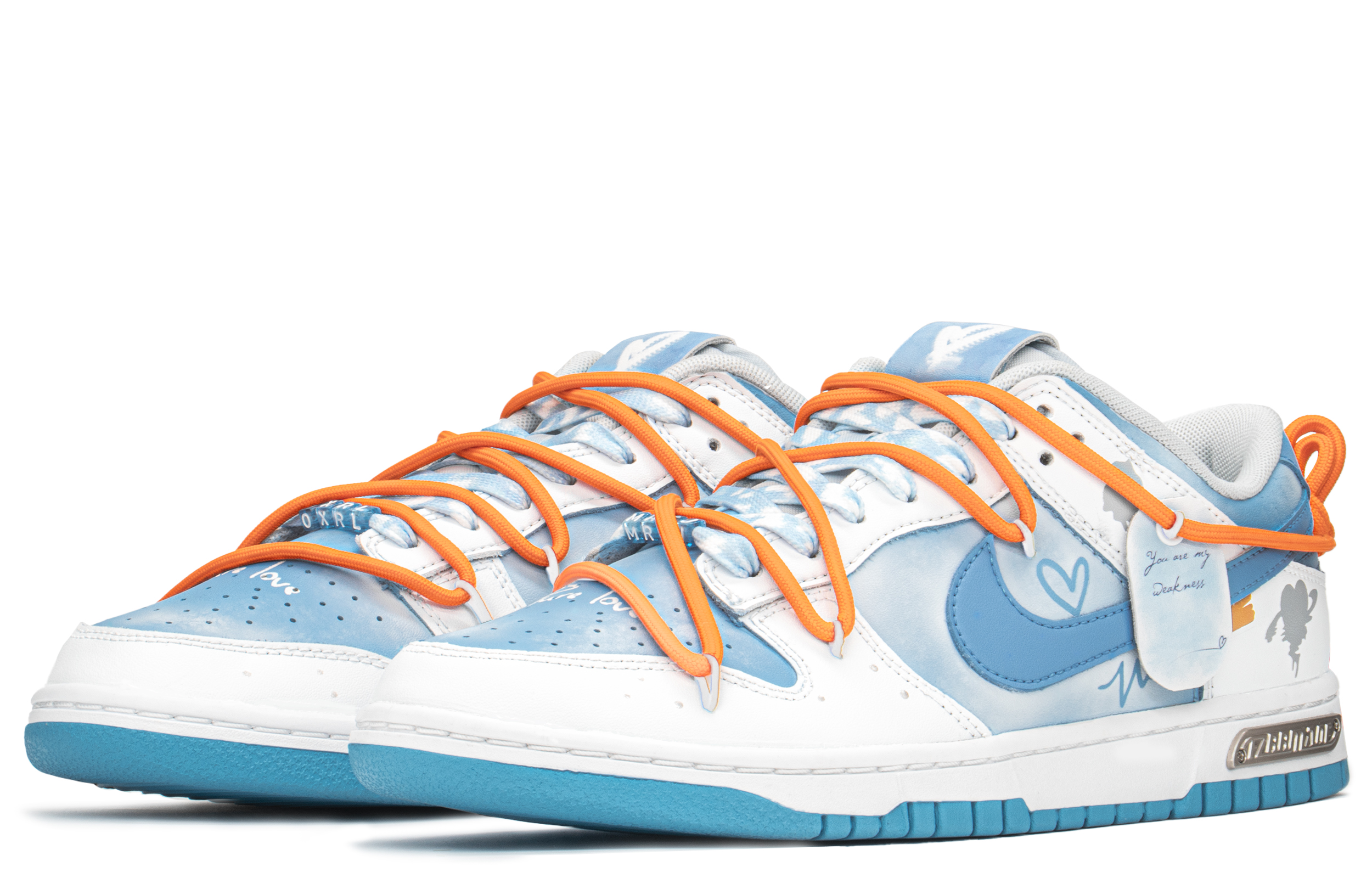 Shop 【カスタムシューズ】ナイキダンクロー「サマーブルーラブ」 DV0831-001(TeamA-DK澄空之爱)