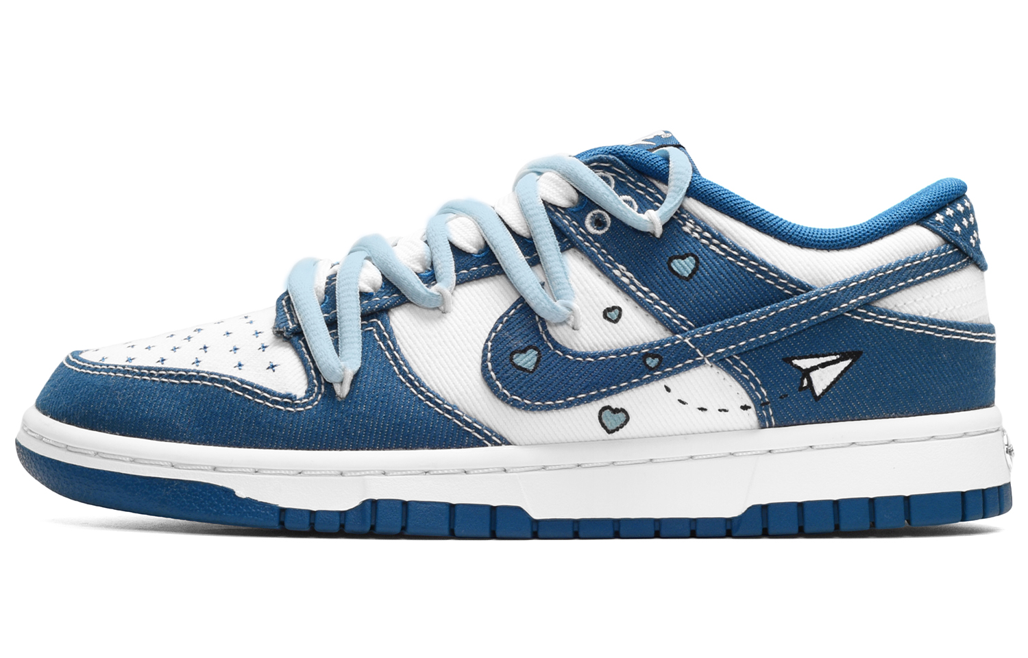 Buy [Kasut Custom] Nike Dunk Low 'Summer Breeze Paper Plane' DV0834-101(TeamE-男款纸飞机蓝白)