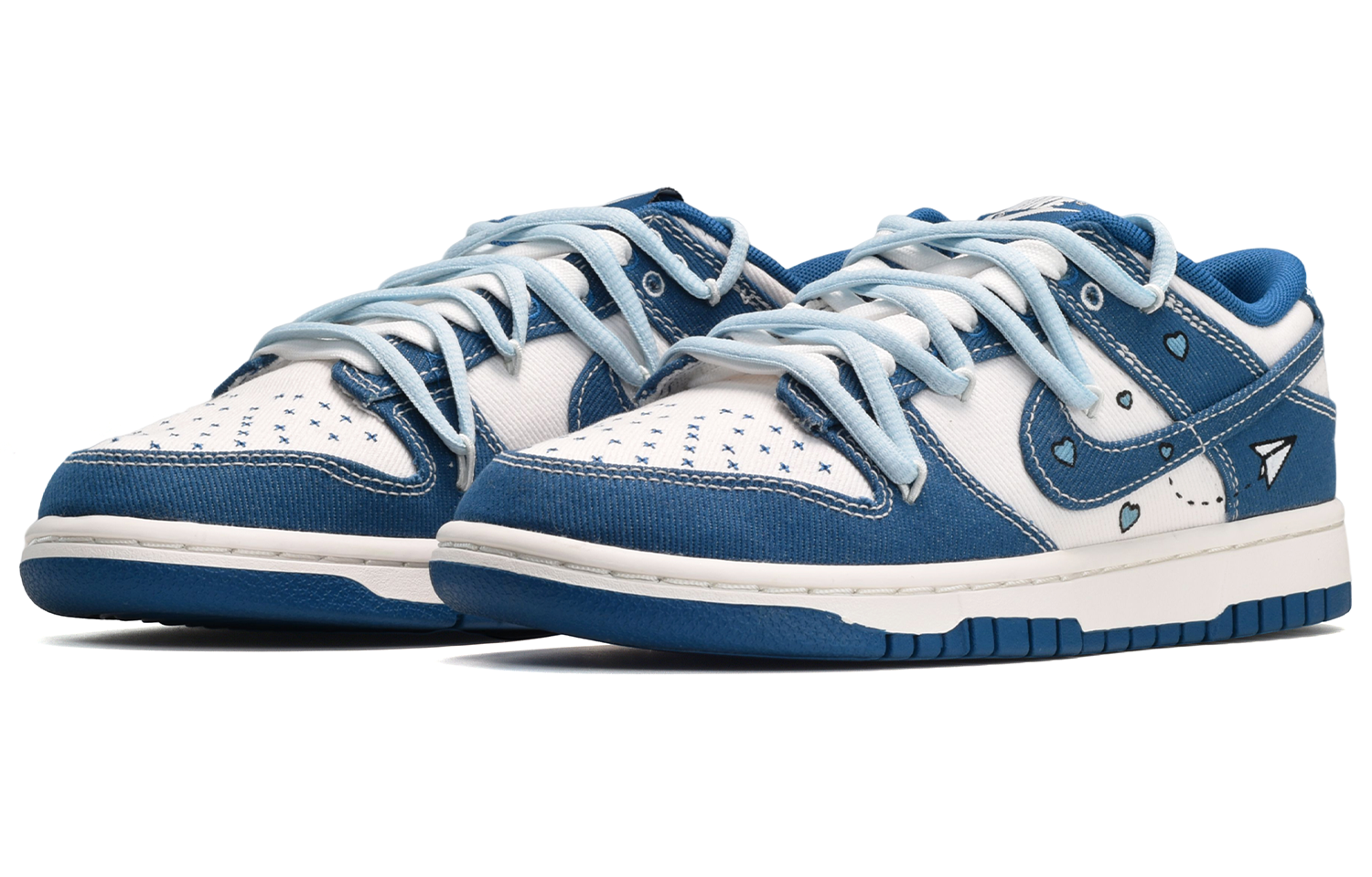 Lookbook [Kasut Custom] Nike Dunk Low 'Summer Breeze Paper Plane' DV0834-101(TeamE-男款纸飞机蓝白)