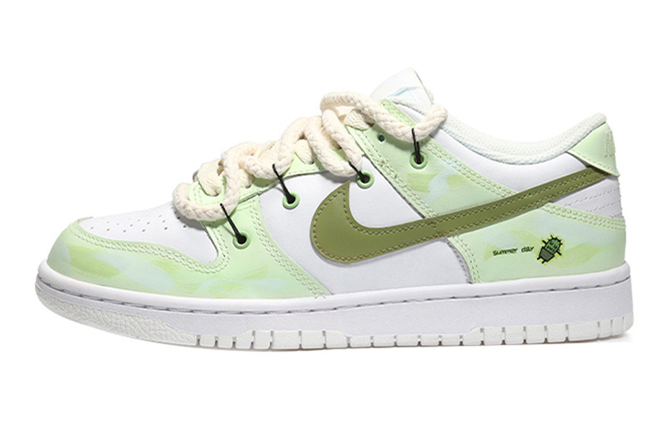 Buy [Sepatu Custom] Nike Dunk Low 'Summer Cactus Tie-Dye Laces Hari Valentine' DH9765-100(Team10-女款仙人掌绿)