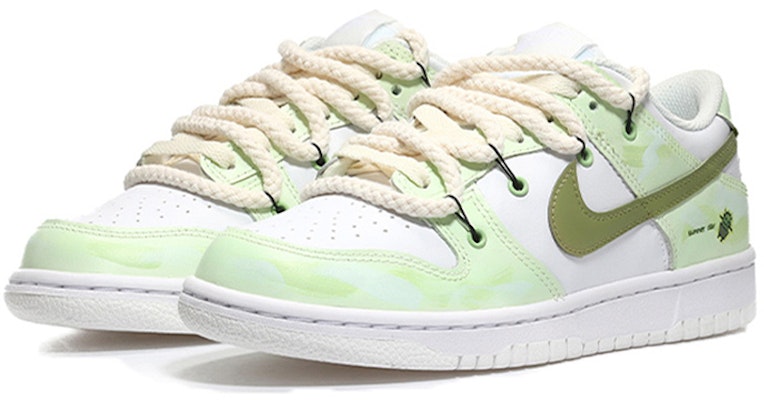 【定制鞋款】耐克Dunk Low夏日仙人掌扎染解构鞋带情人节款 DH9765-100(Team10-女款仙人掌绿) Lookbook 【定制鞋款】耐克Dunk Low夏日仙人掌扎染解构鞋带情人节款 DH9765-100(Team10-女款仙人掌绿)