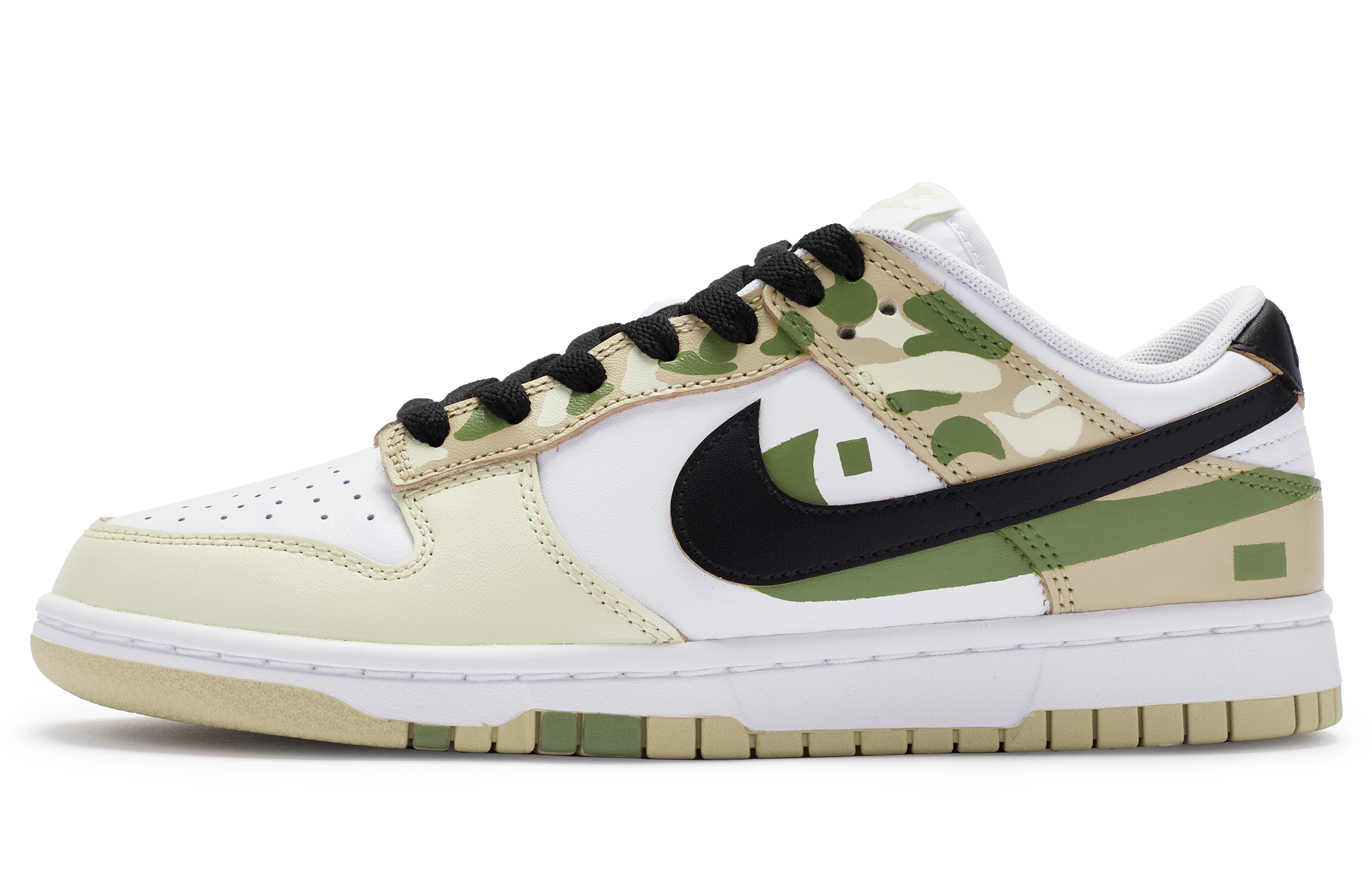 Buy [Sepatu Kustom] Nike Dunk Low 'Summer Camo Hijau-Kuning-Putih-Hitam' DV0833-100(TeamR-男款夏日迷彩)