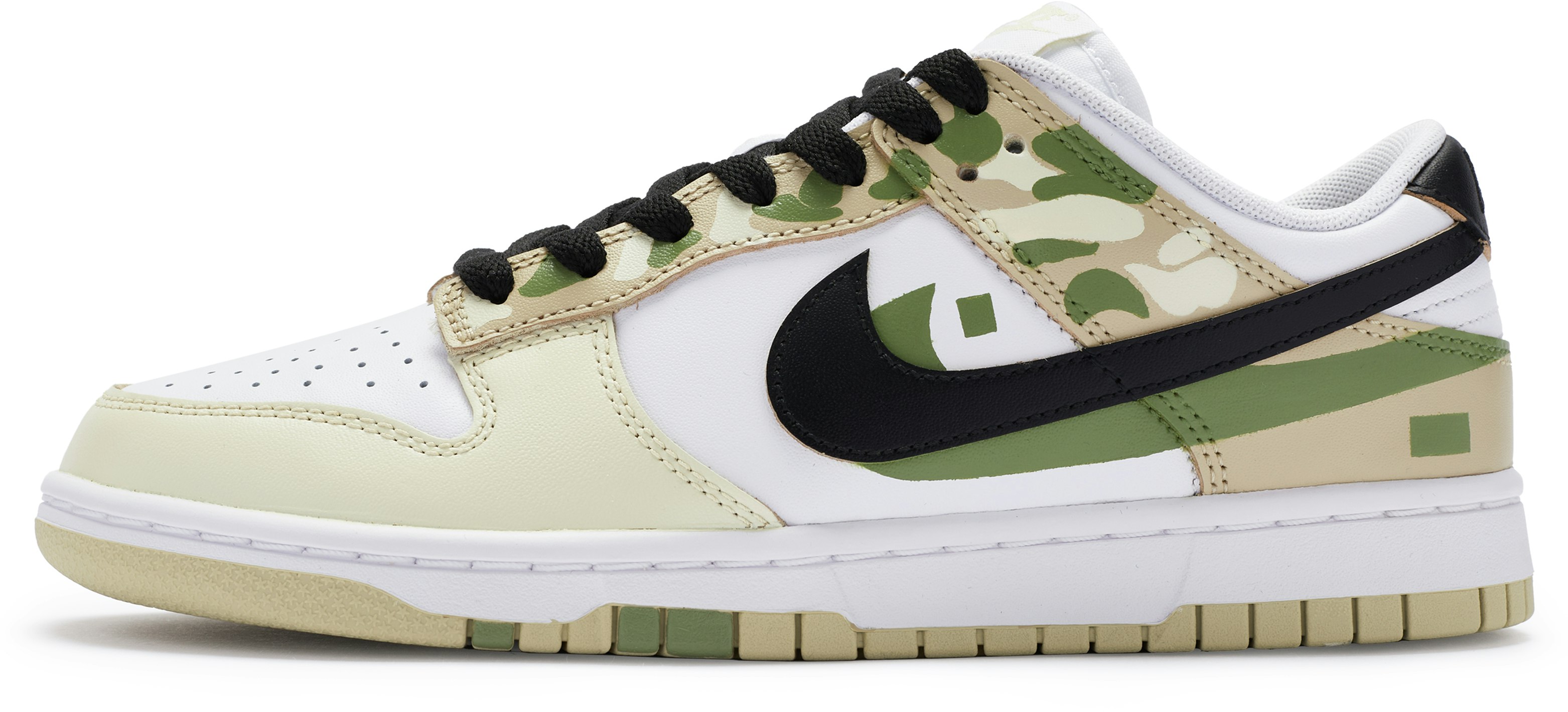 custom-shoes-nike-dunk-low-summer-camo-green-yellow-white-black