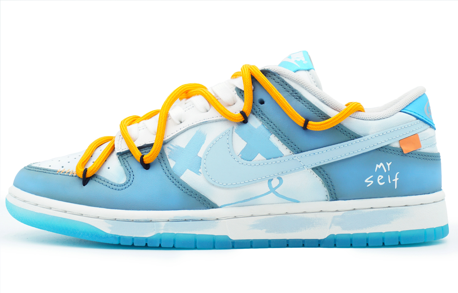 Buy 【訂製球鞋】Nike Dunk Low 夏日海岸 高街 黑豹 穿搭戶外 復古做舊 低幫 板鞋 男女同款 藍白