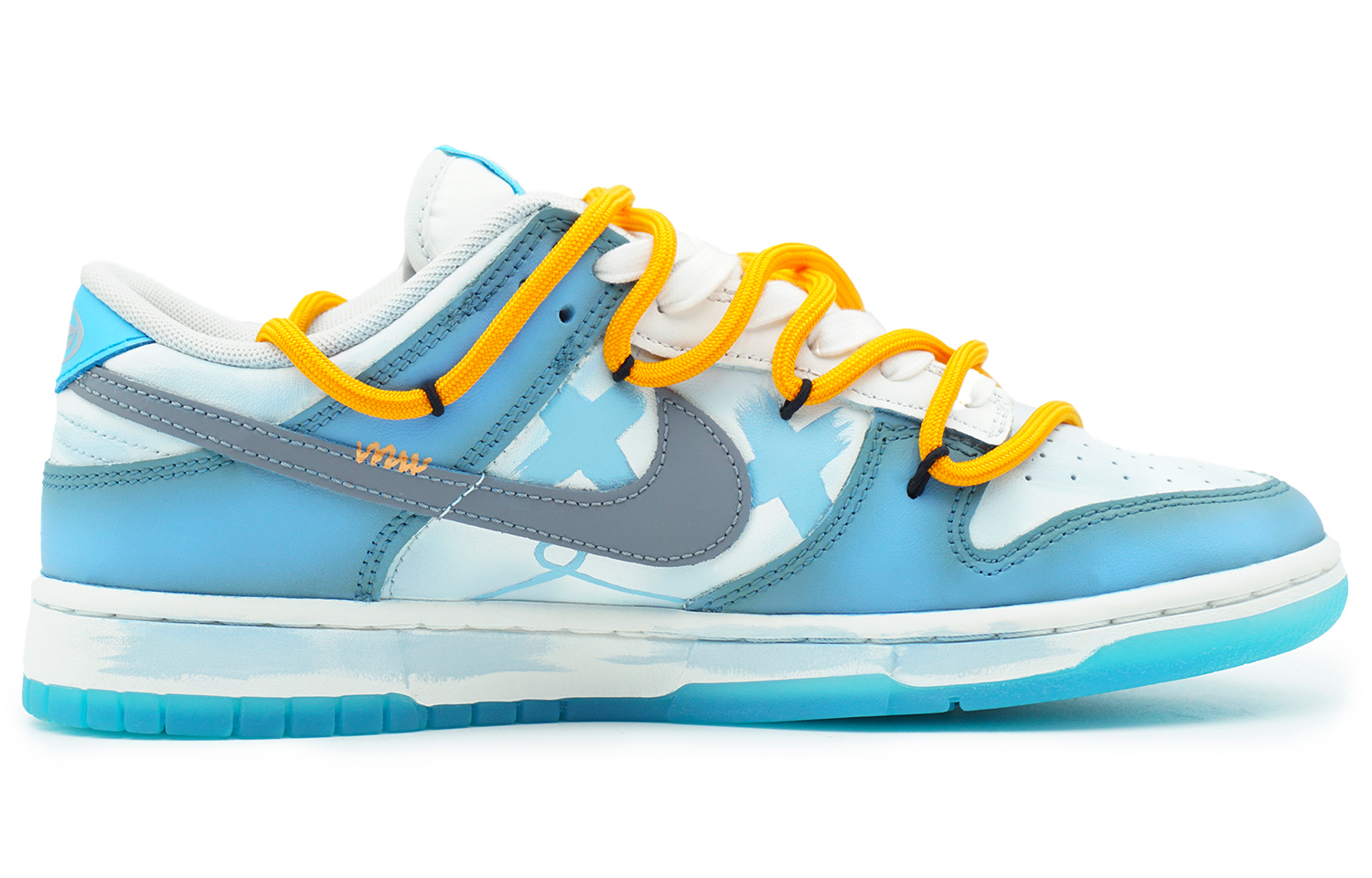 Order 【訂製球鞋】Nike Dunk Low 夏日海岸 高街 黑豹 穿搭戶外 復古做舊 低幫 板鞋 男女同款 藍白