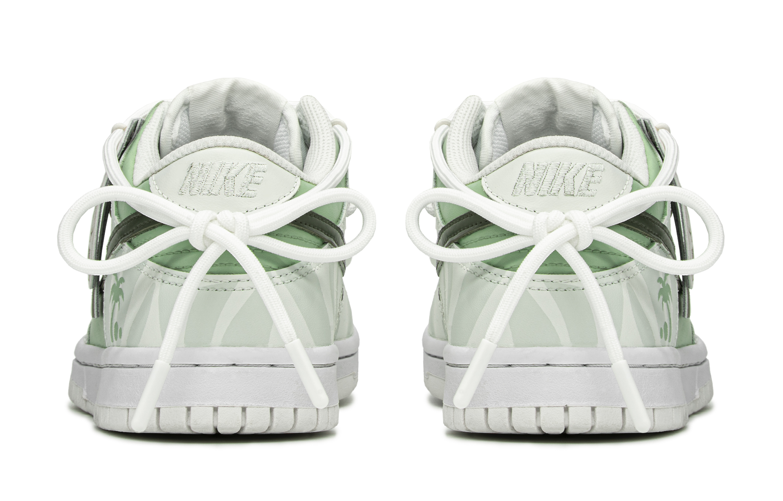 Shop [Sneakers Kustom] Nike Dunk Low 'Summer Coast Palm Tree Hijau-Putih' DH9765-100(TeamA-盛夏海岸)