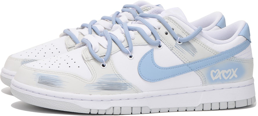 나이키 덩크 로우 '시원한 해체 그레이 블루' (커스텀) DV0831-101(Team59-男款灰蓝五) Lookbook 나이키 덩크 로우 '시원한 해체 그레이 블루' (커스텀) DV0831-101(Team59-男款灰蓝五)