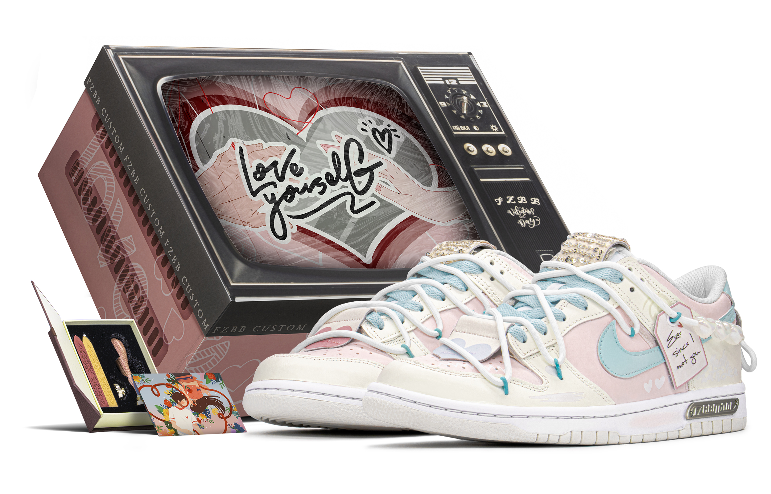 Buy 【カスタムシューズ】ナイキ ダンク ロー「サマーフェアリーピンクブルー」 DH9765-100(TeamA-DK心语告白)