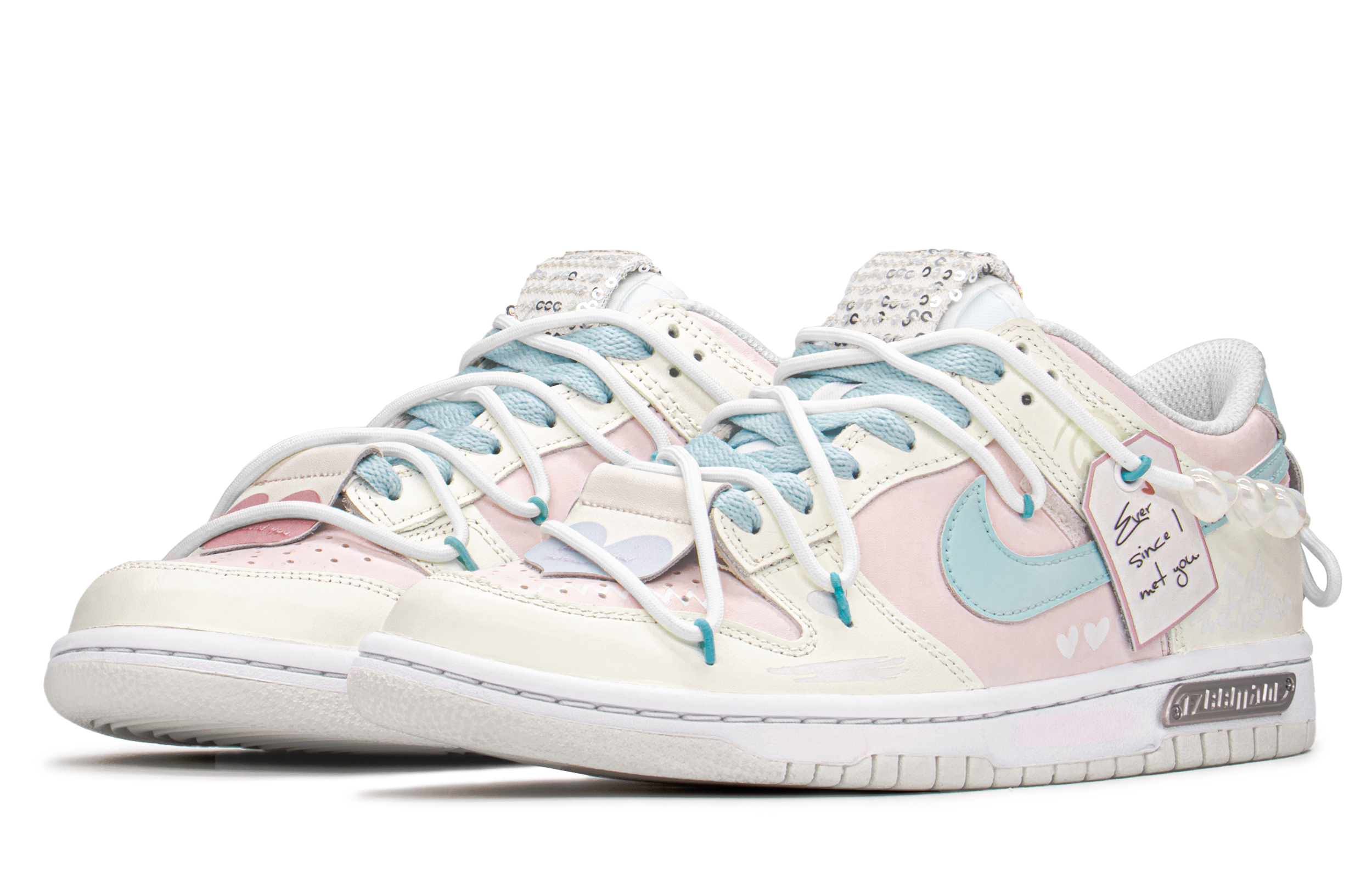 Shop 【カスタムシューズ】ナイキ ダンク ロー「サマーフェアリーピンクブルー」 DH9765-100(TeamA-DK心语告白)