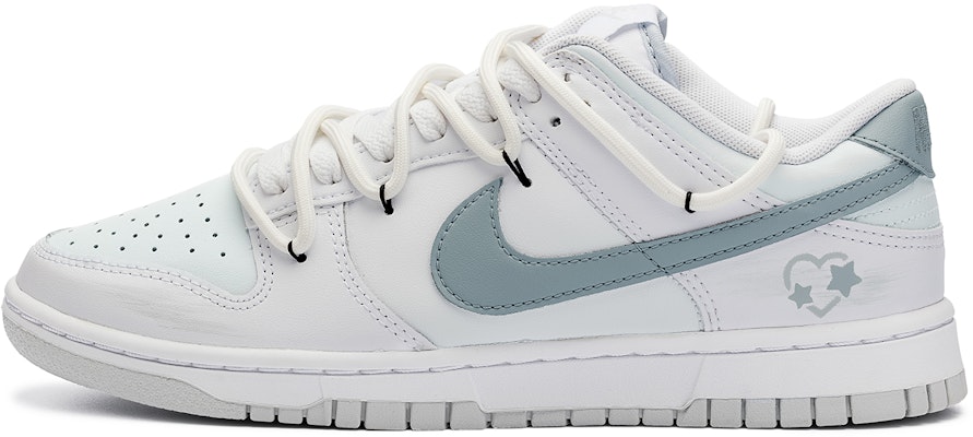 【客製球鞋】Nike Dunk Low 夏日巧禮 戀心星星 復古 筆刷 萬用 防滑耐磨 低筒 滑板鞋 男款 灰綠白 Buy 【客製球鞋】Nike Dunk Low 夏日巧禮 戀心星星 復古 筆刷 萬用 防滑耐磨 低筒 滑板鞋 男款 灰綠白