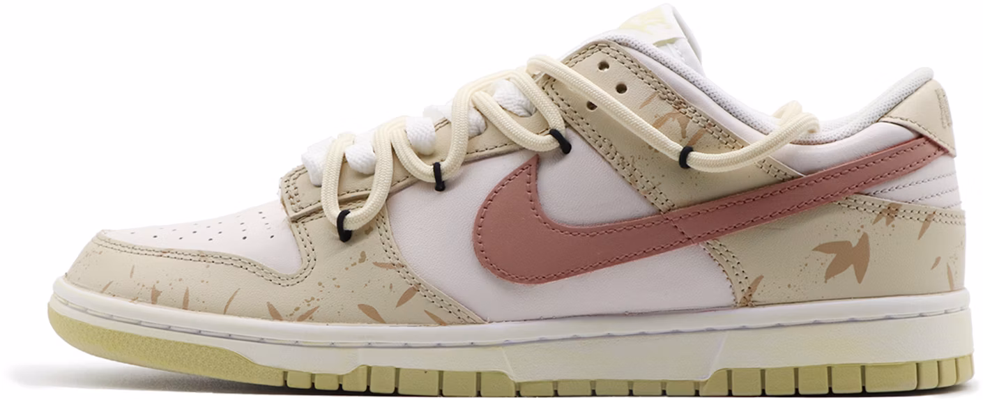 custom-shoes-nike-dunk-low-summer-gift-leaf-yellow-red-brown