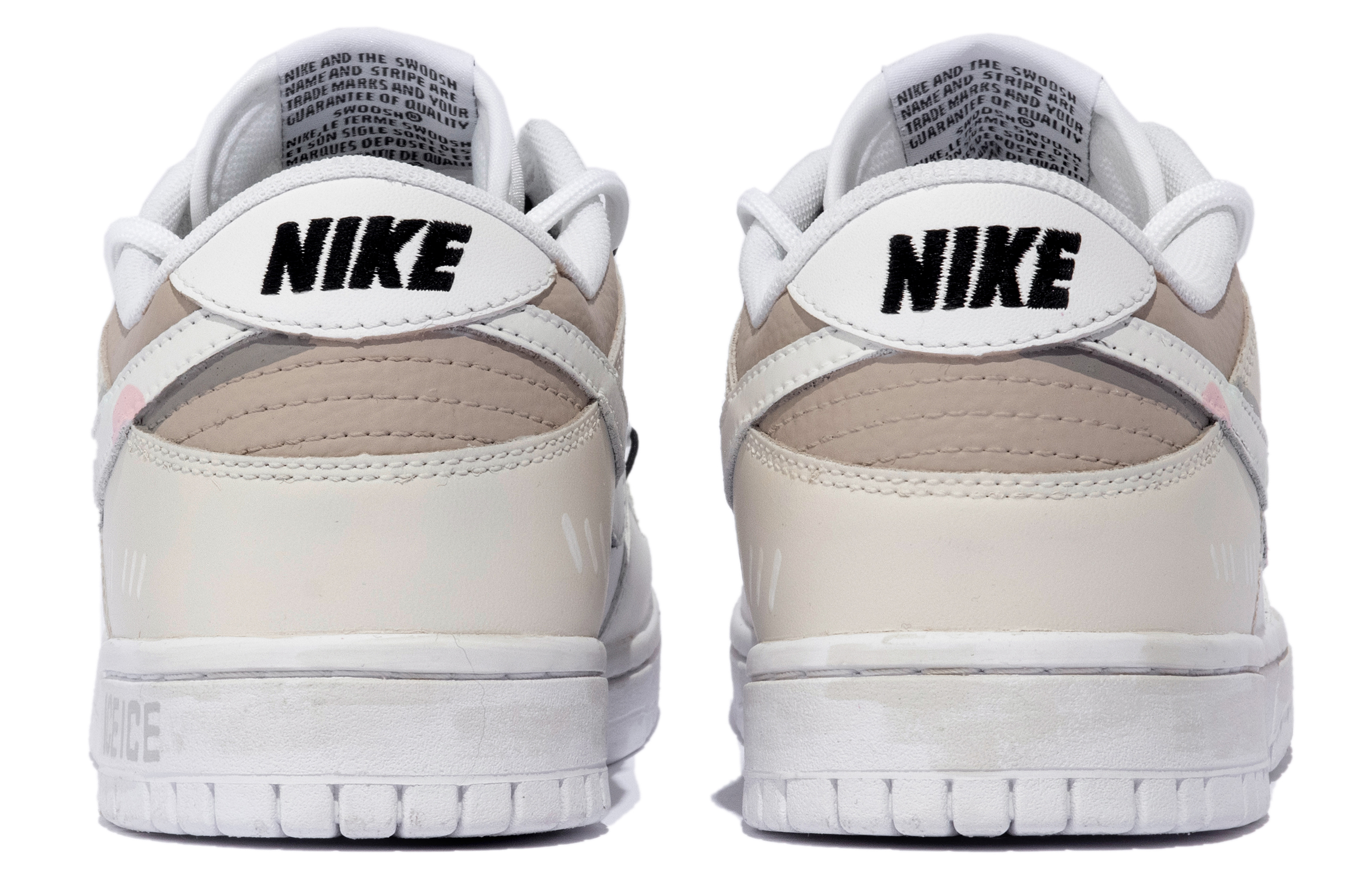 Shop [定制鞋款] 耐克 Dunk Low '夏日冰淇淋棕粉白' DJ6188-101(TeamM-男款夏日冰激凌xhzz)