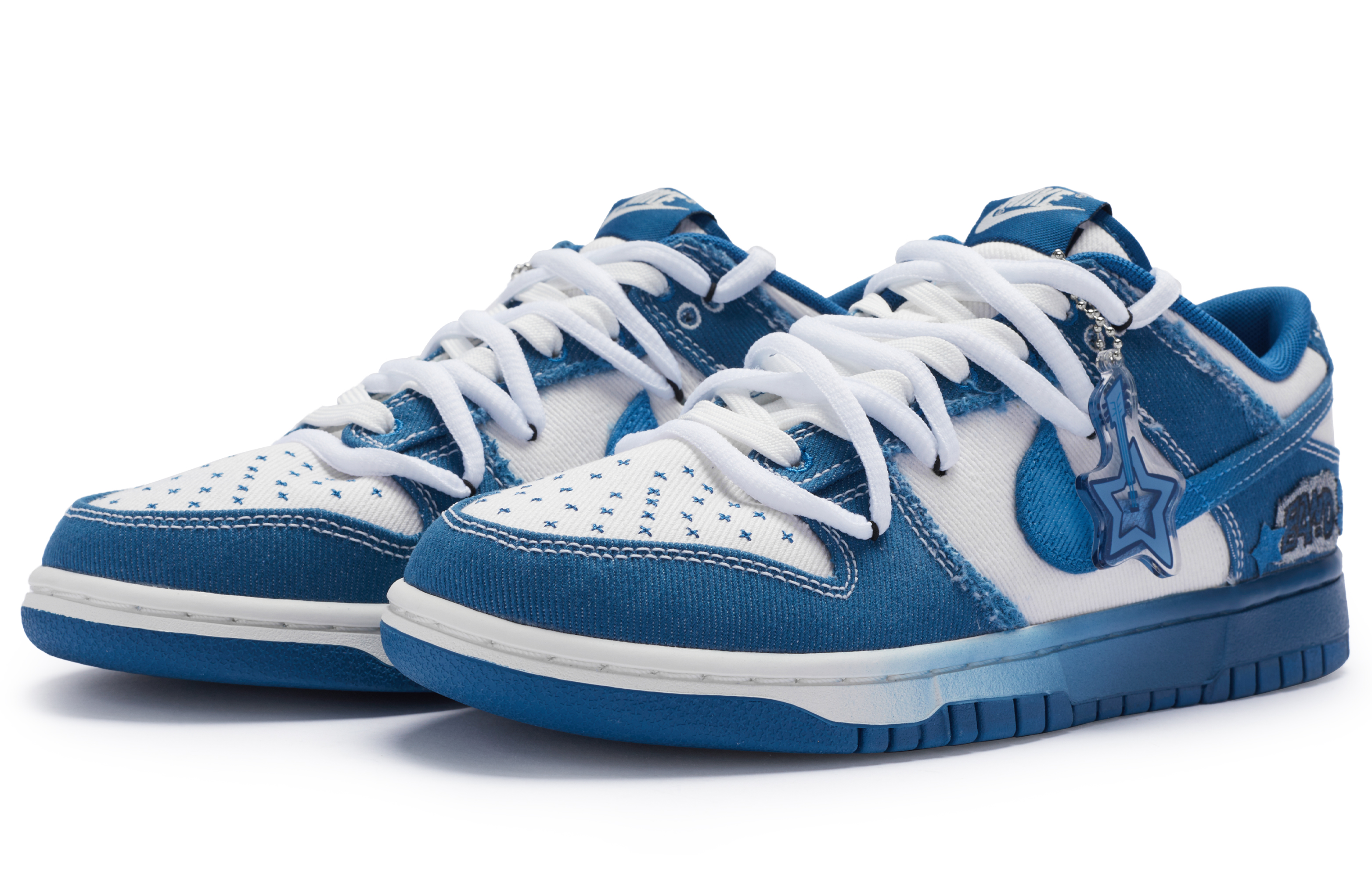 Lookbook [Kasot Custom] Nike Dunk Low 'Pencerobohan Musim Panas - Putih Biru' DV0834-101(Team80-男款夏日入侵白蓝)