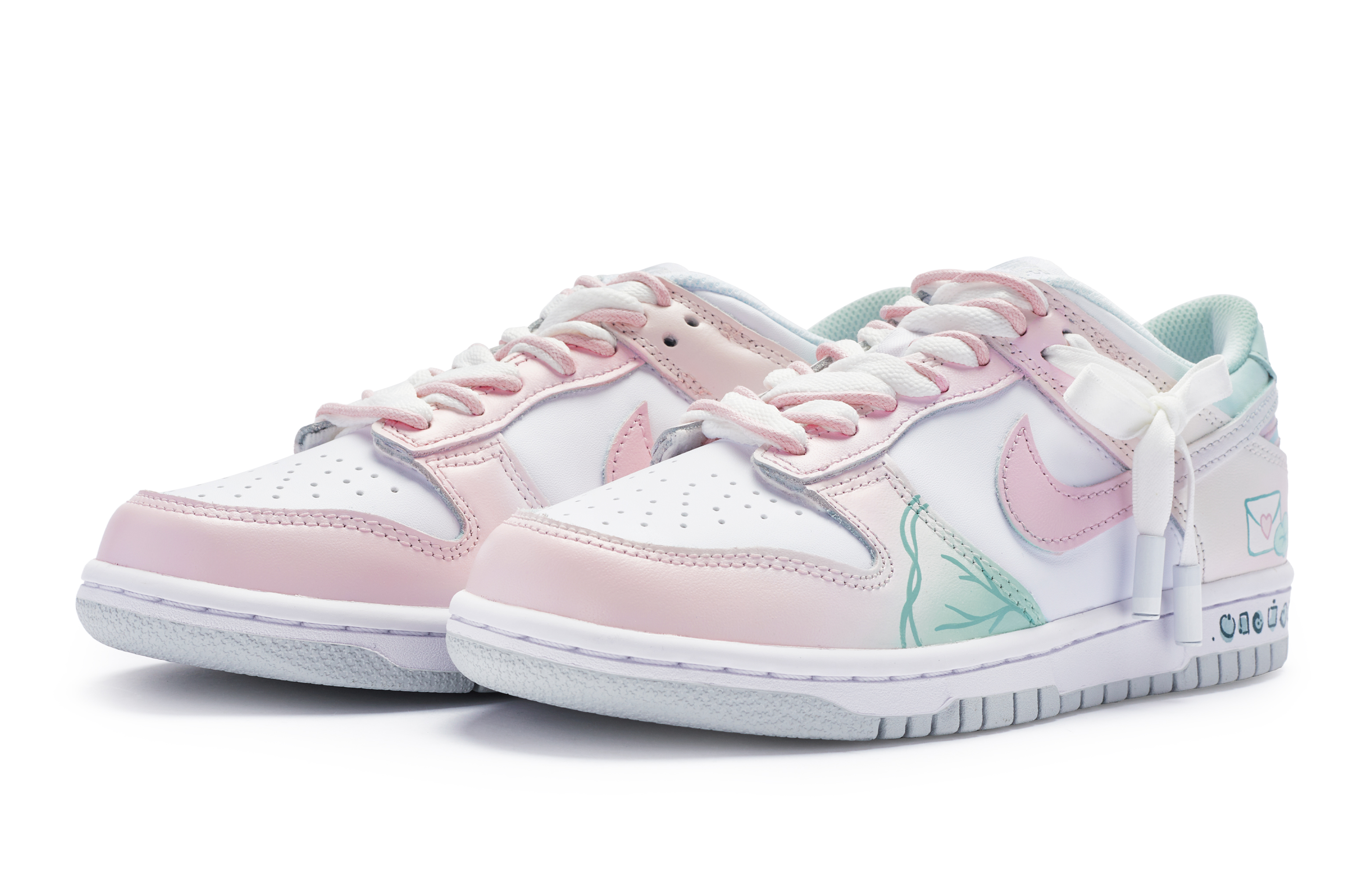 Lookbook Zapatillas Nike Dunk Low 'Verano Letras - Nudo Mariposa' DH9765-102(Team80-女款夏日来信白绿粉)