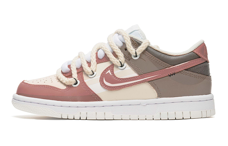 Buy 【訂製球鞋】 Nike Dunk Low 野鶴製造 夏日風 復古色系 馬卡龍 解構雙鞋帶 禮盒 低幫 板鞋 GS 棕粉