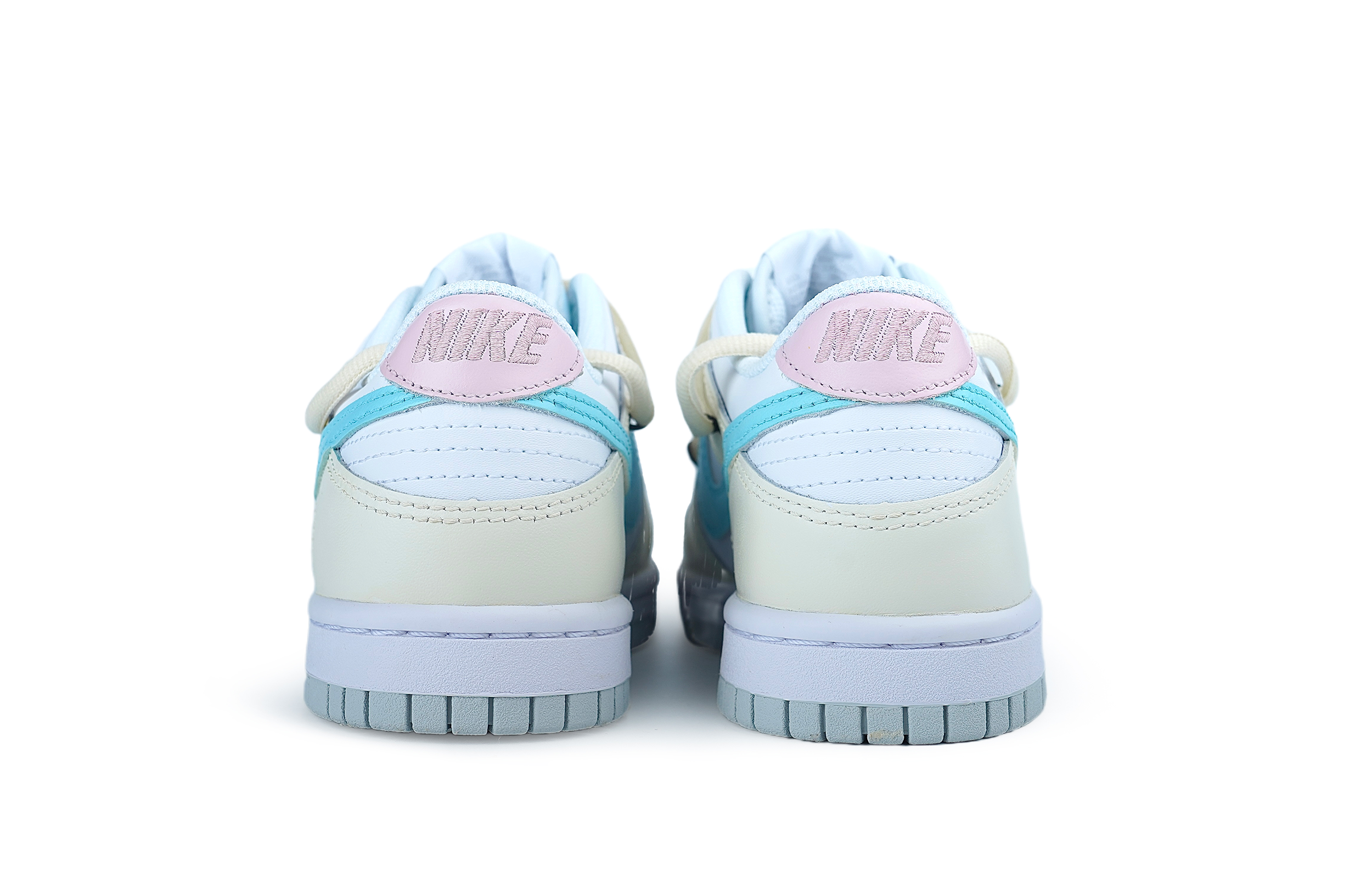Shop [Sepatu Kustom] Nike Dunk Low 'Summer Marshmallow Deconstructed' DH9765-102(Team86-夏日棉花糖)
