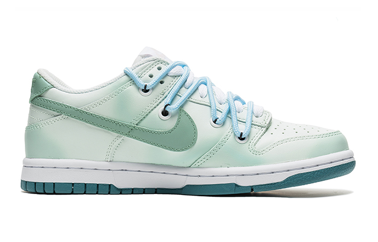 Order 나이키 덩크 로우 '여름밀크 자수 화이트 그린' (커스텀) FD9911-101(TeamB-女款牛奶刺绣)