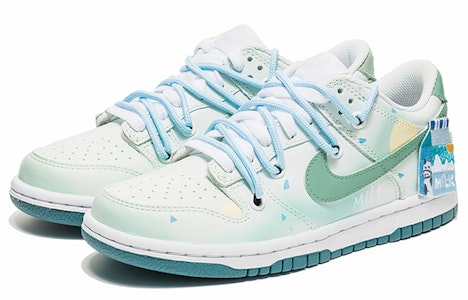 カスタムDunk Low 夏ミルク刺繍 白緑 (Kasutamu Dunk Low Natsu Miruku Shishū Shiro Midori) FD9911-101(TeamB-女款牛奶刺绣) Lookbook カスタムDunk Low 夏ミルク刺繍 白緑 (Kasutamu Dunk Low Natsu Miruku Shishū Shiro Midori) FD9911-101(TeamB-女款牛奶刺绣)