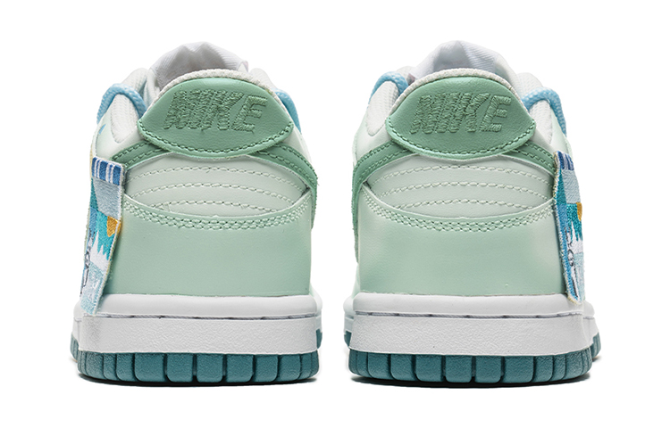 Shop 나이키 덩크 로우 '여름밀크 자수 화이트 그린' (커스텀) FD9911-101(TeamB-女款牛奶刺绣)