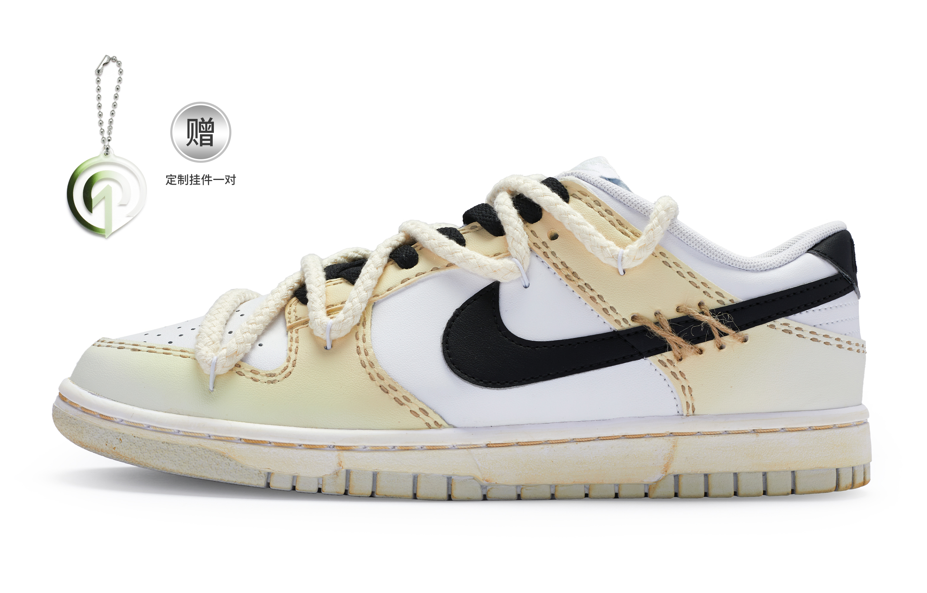 Buy 나이키 덩크 로우 '썸머 옥시다이즈드 블랙' (커스텀) DH9765-102(Team80-女款氧化黑复古黄)