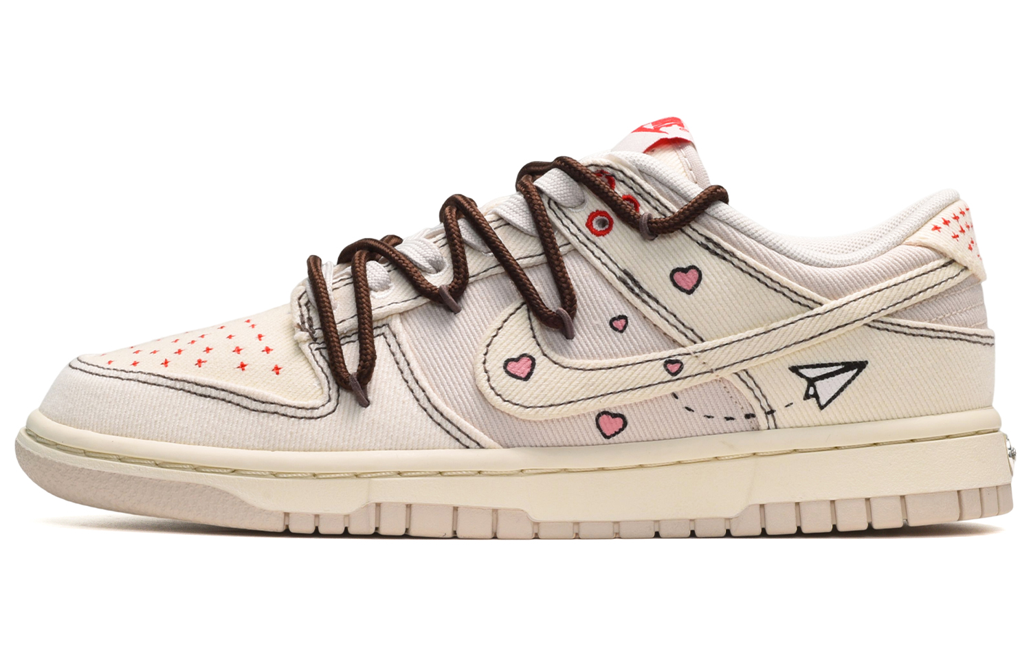 Buy [Zapatillas Personalizadas] Nike Dunk Low 'Avión de Papel de Verano' DV0834-100(TeamE-男女同款纸飞机米白粉)