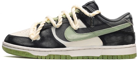 【訂製球鞋】 Nike Dunk Low 夏日清新 老化處理 重金屬 低筒 板鞋 男款 黑白綠 Buy 【訂製球鞋】 Nike Dunk Low 夏日清新 老化處理 重金屬 低筒 板鞋 男款 黑白綠