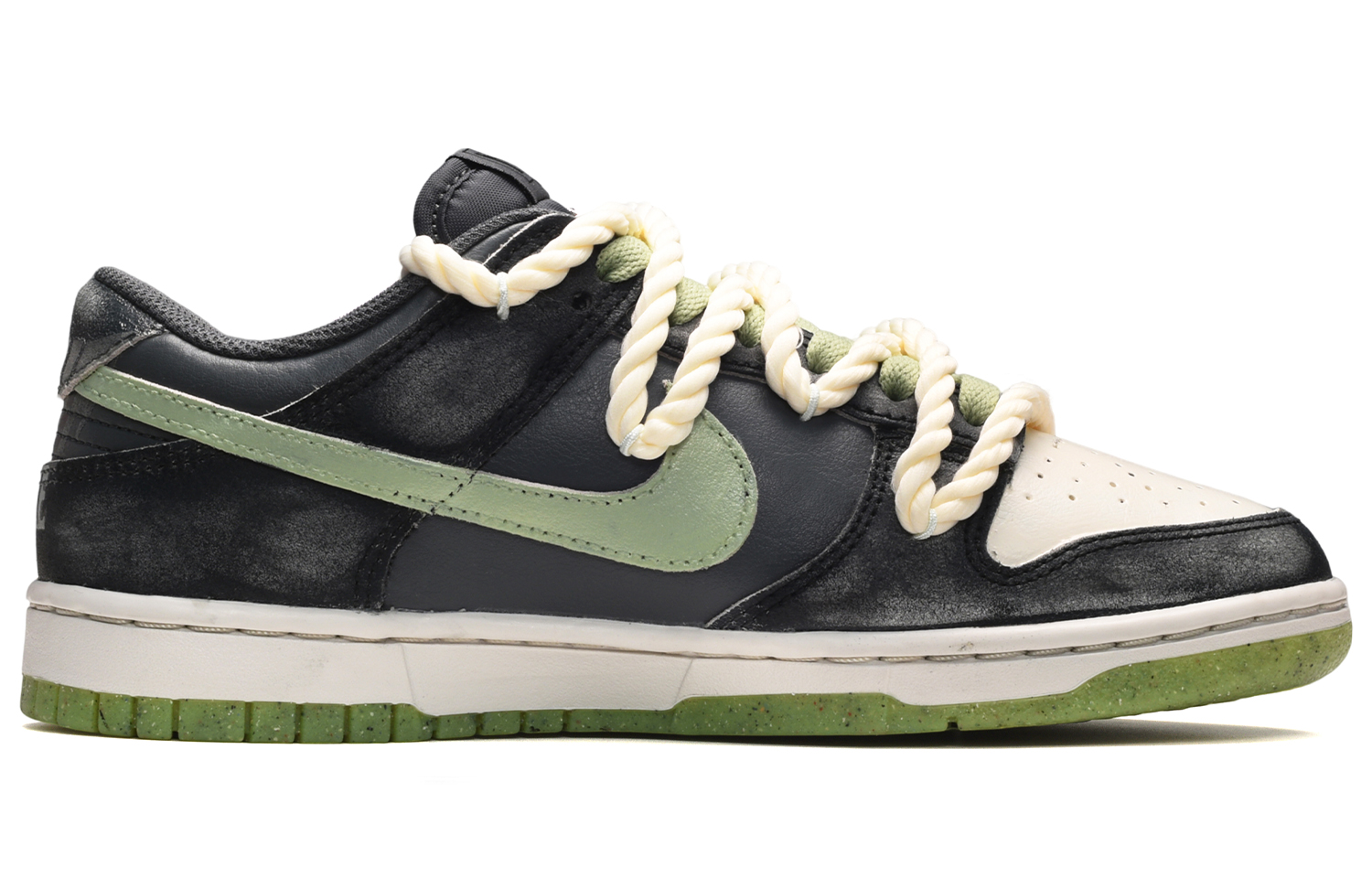 Order 【訂製球鞋】 Nike Dunk Low 夏日清新 老化處理 重金屬 低筒 板鞋 男款 黑白綠