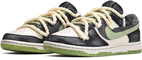【訂製球鞋】 Nike Dunk Low 夏日清新 老化處理 重金屬 低筒 板鞋 男款 黑白綠 Lookbook 【訂製球鞋】 Nike Dunk Low 夏日清新 老化處理 重金屬 低筒 板鞋 男款 黑白綠