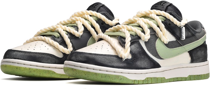 【訂製球鞋】 Nike Dunk Low 夏日清新 老化處理 重金屬 低筒 板鞋 男款 黑白綠 Lookbook 【訂製球鞋】 Nike Dunk Low 夏日清新 老化處理 重金屬 低筒 板鞋 男款 黑白綠