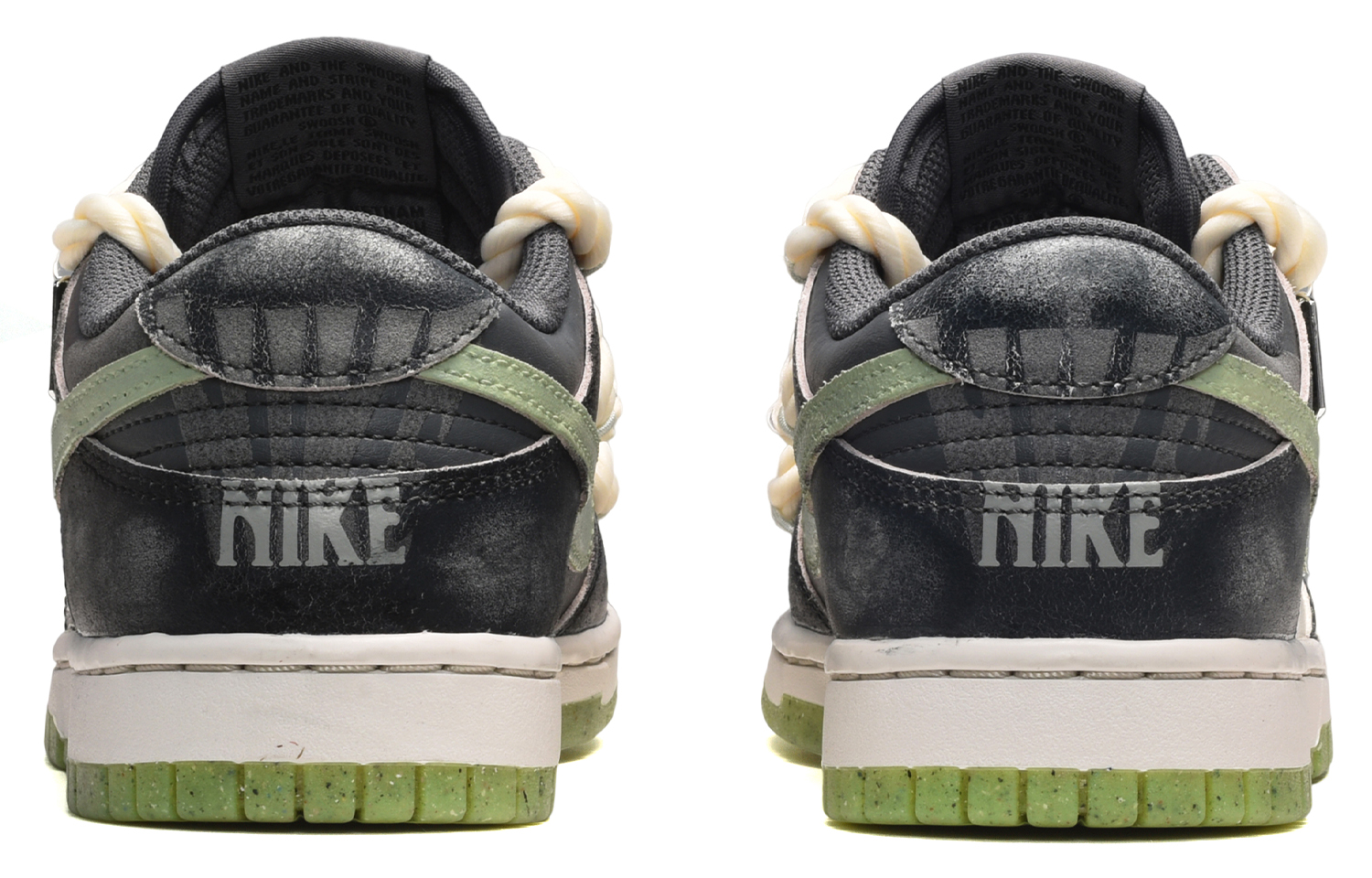 Shop 【訂製球鞋】 Nike Dunk Low 夏日清新 老化處理 重金屬 低筒 板鞋 男款 黑白綠