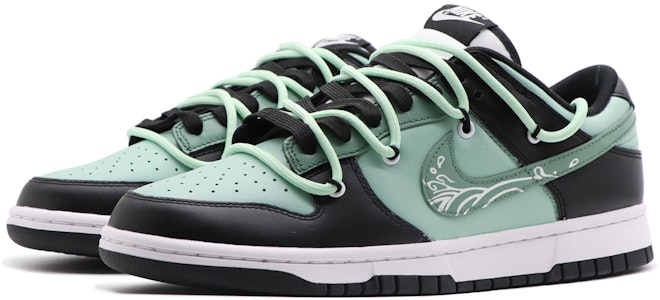 【訂製球鞋】 Nike Dunk Low 夏日巧禮 盛夏水紋 復古 百搭 低筒 滑板鞋 男款 黑白綠 Lookbook 【訂製球鞋】 Nike Dunk Low 夏日巧禮 盛夏水紋 復古 百搭 低筒 滑板鞋 男款 黑白綠