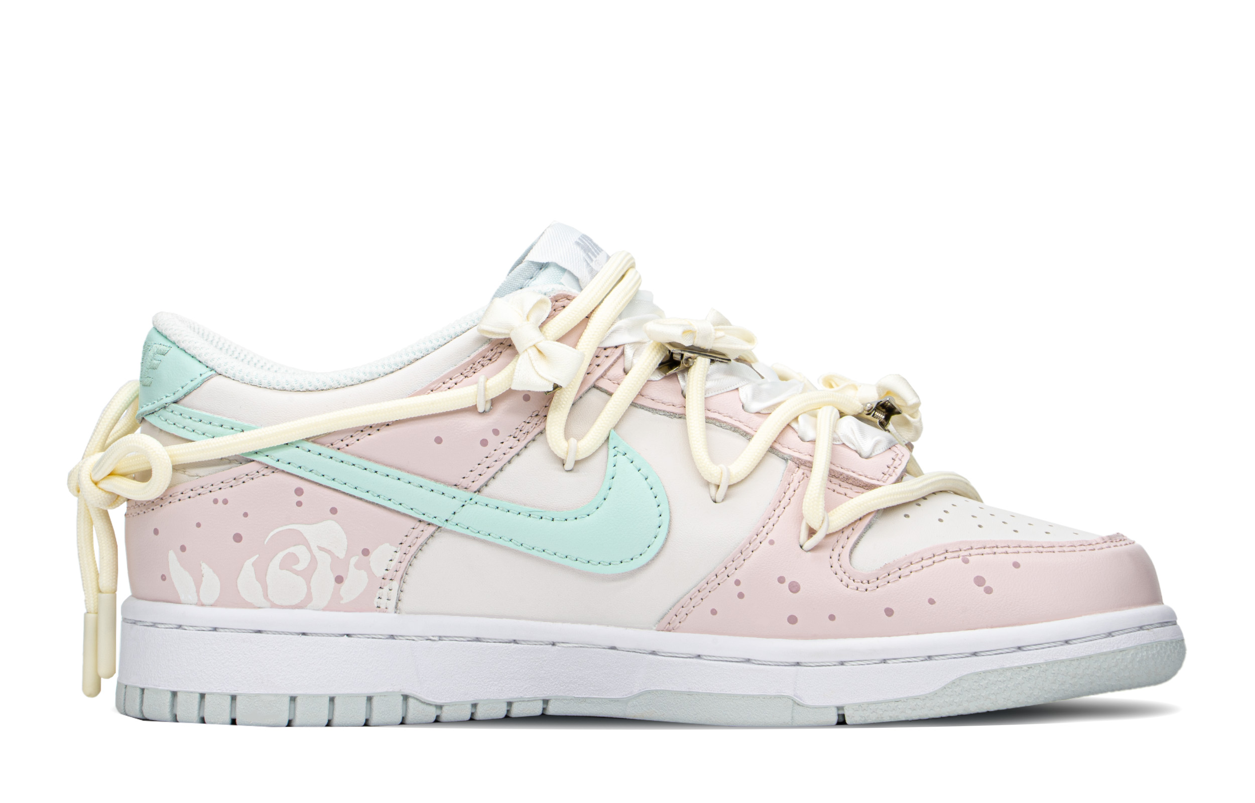 Order 나이키 덩크 로우 '여름 장미 파랑 초록 보라' (56 characters) DH9765-102(TeamA-夏日玫瑰)